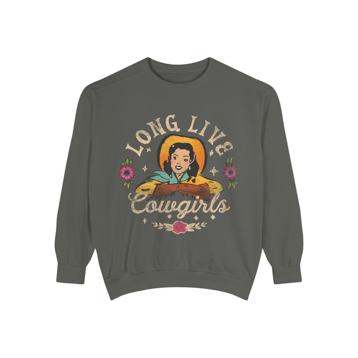 Long Live Cowgirls Sweatshirt - Vintage Western Cowgirl Crewneck