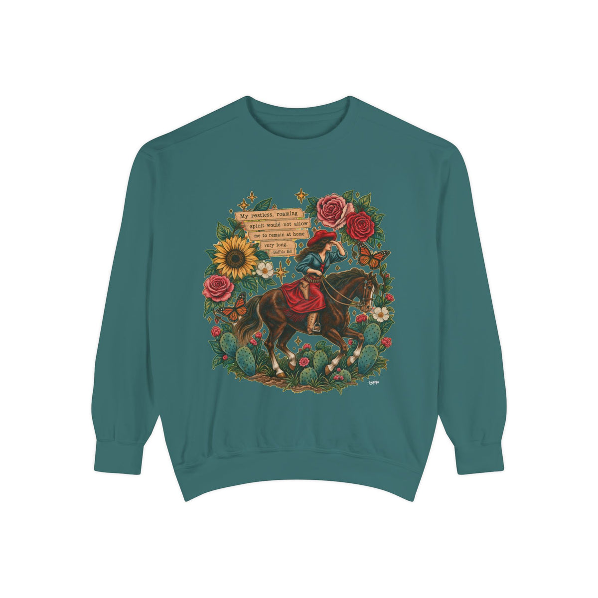 Restless Roaming Spirit — Vintage Equestrian Graphic Crewneck
