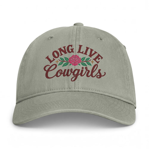 Long Live Cowgirls Embroidered Cap