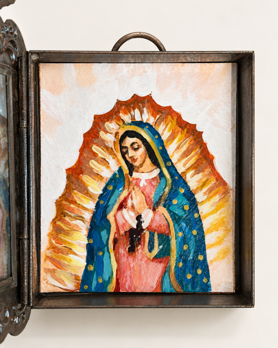 Our Lady of Guadalupe | Original Miniature Painting in Sacred Heart Nicho